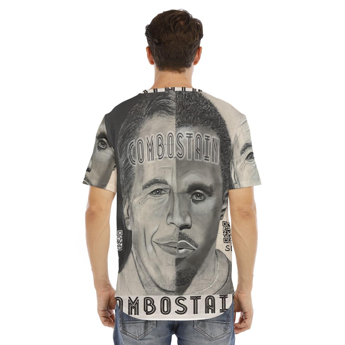 All-Over Print Men's Short Sleeve Rounded Hem T-shirt