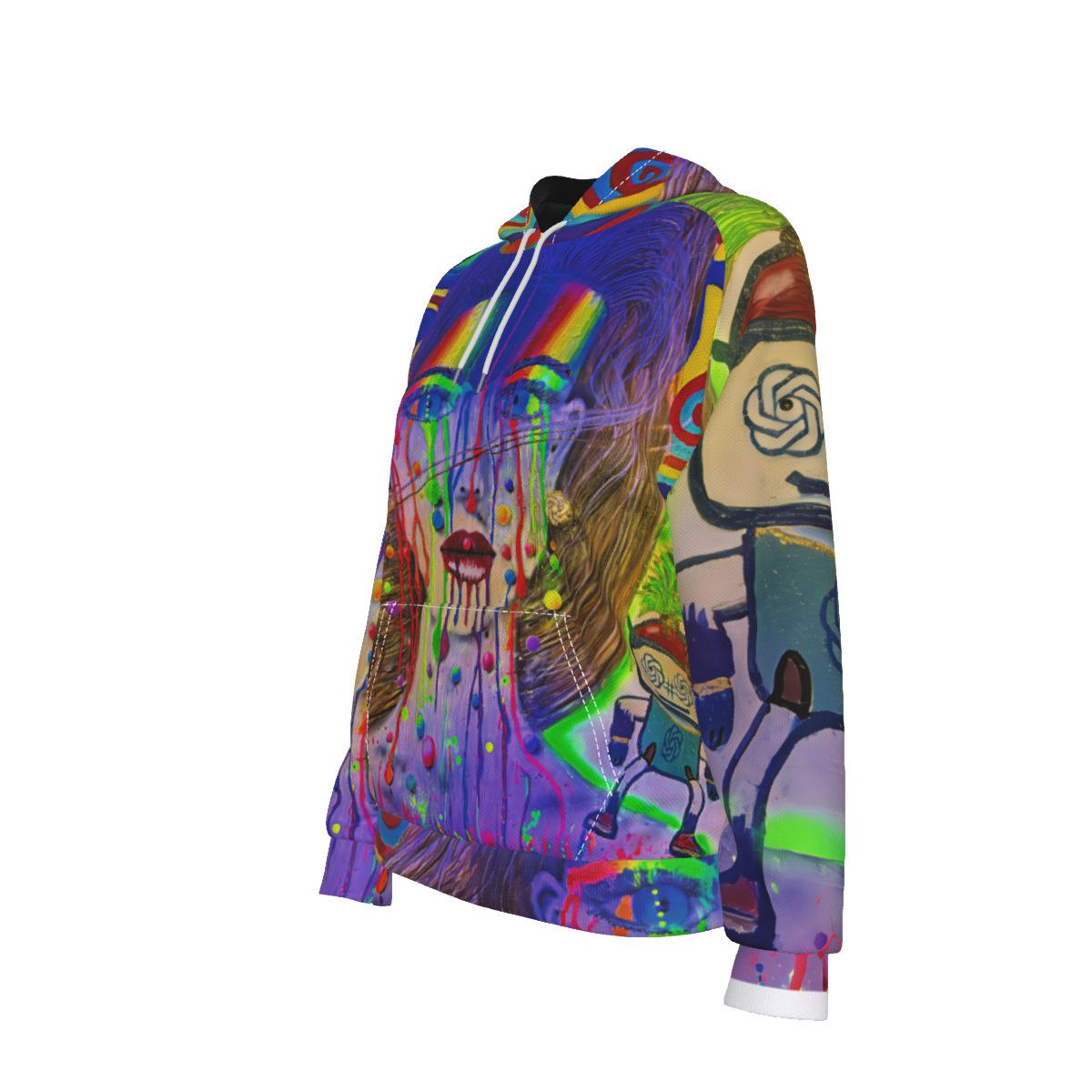 All-Over Print Women's Raglan Pullover Hoodie