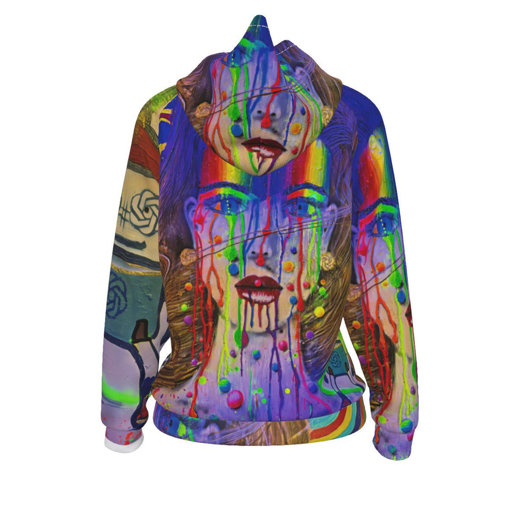 All-Over Print Women's Raglan Pullover Hoodie
