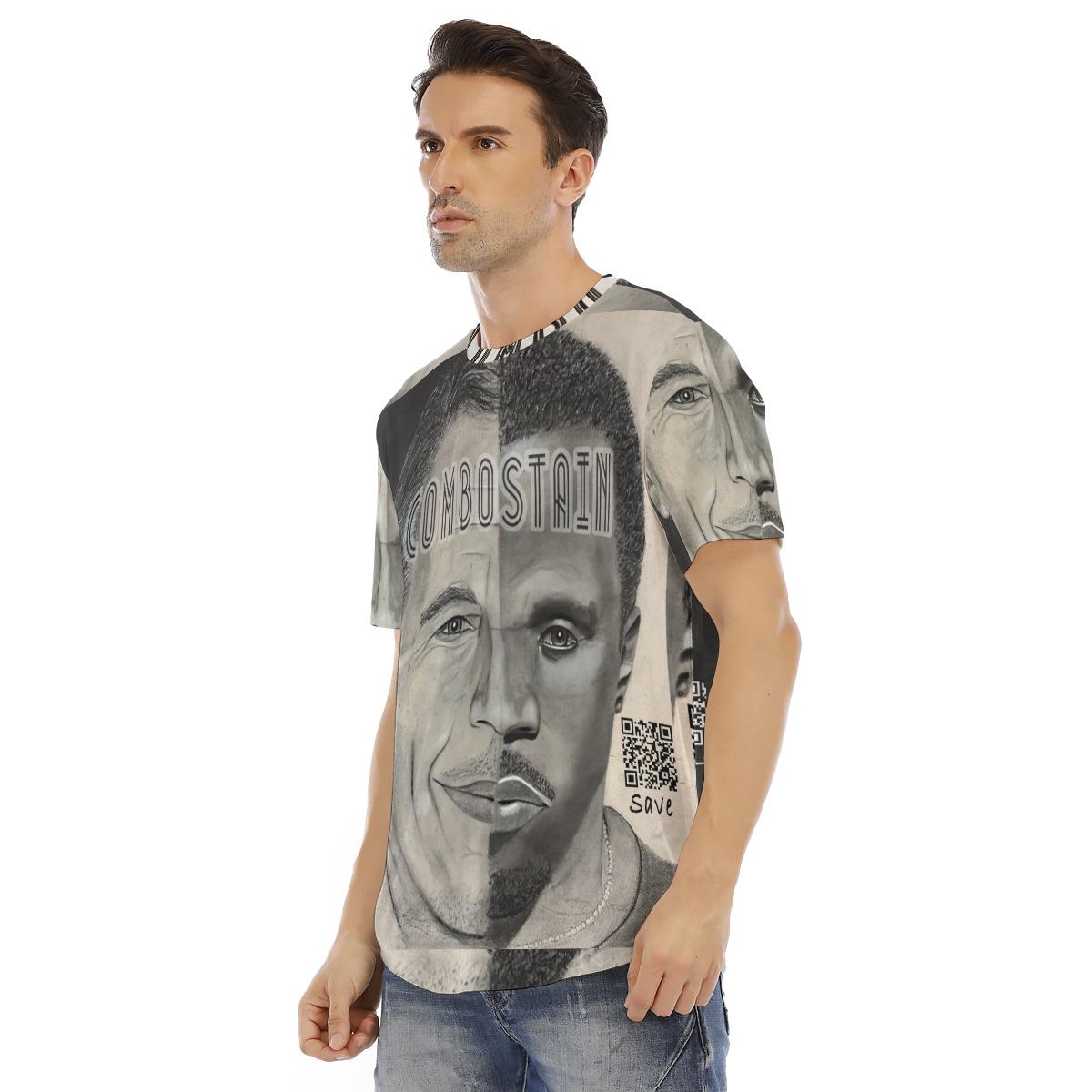 All-Over Print Men's Short Sleeve Rounded Hem T-shirt