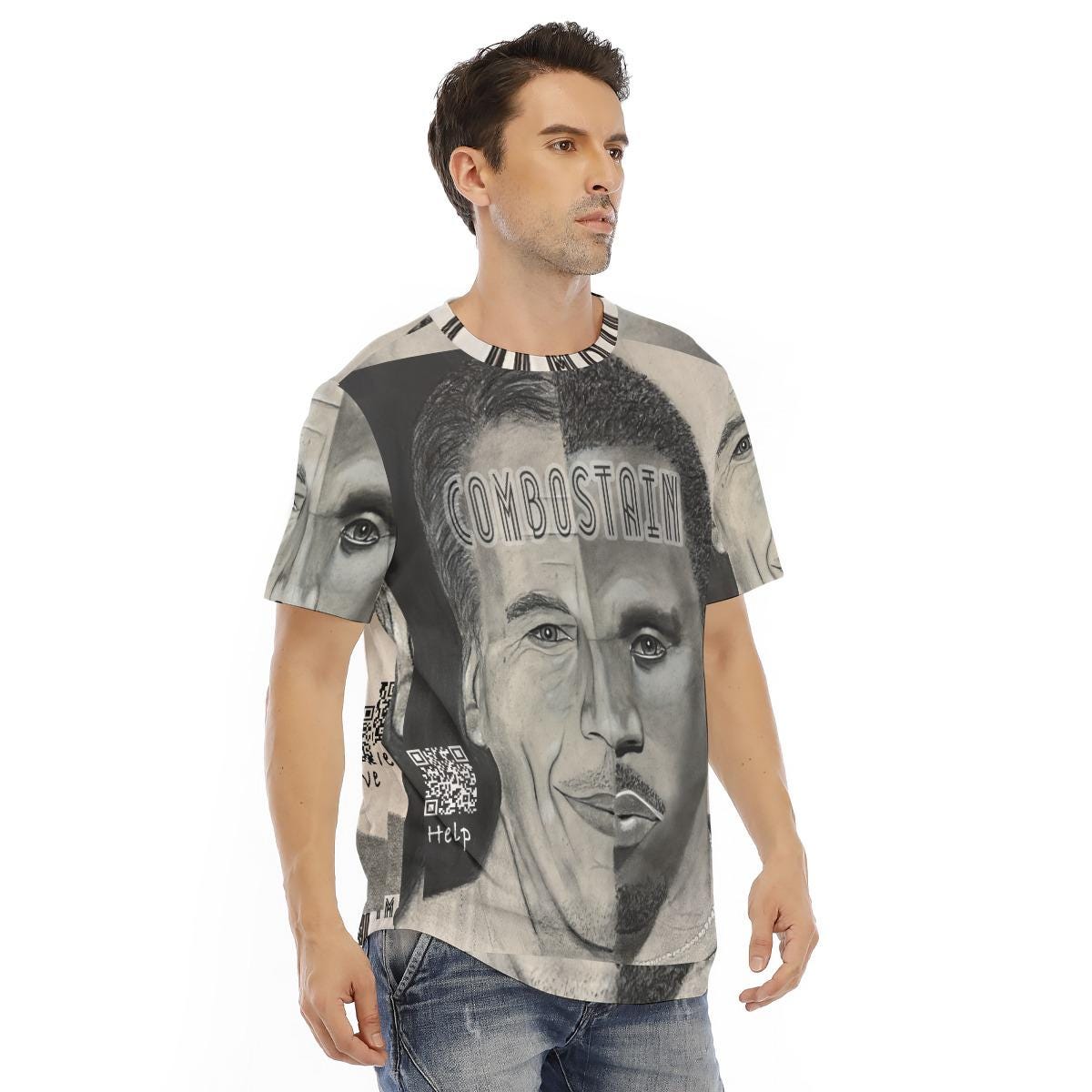 All-Over Print Men's Short Sleeve Rounded Hem T-shirt